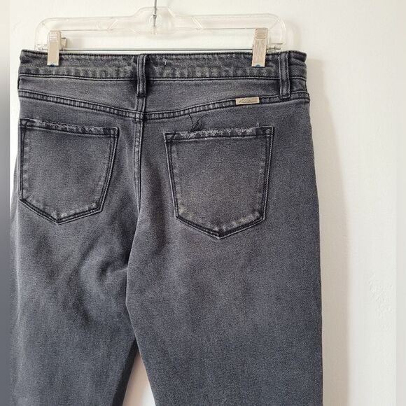Kancan Ilia High Rise 90s Straight Leg Jeans Black Denim Grunge Skater Punk 27 - Picture 8 of 10